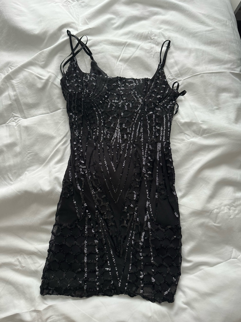 Windsor Black Sequin Mini Dress